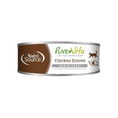 NutriSource Pure Vita entrée de poulet pour chats 156g
