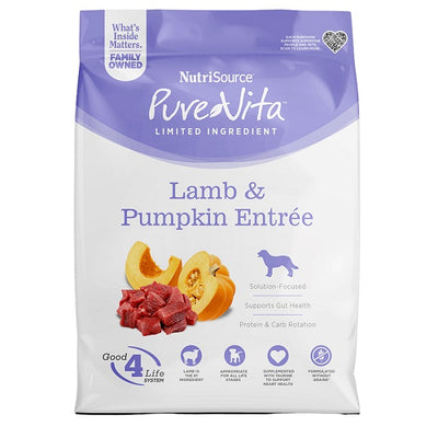 NutriSource Pure Vita Agneau et citrouille pour chiens 12lb - La boite à Penny
