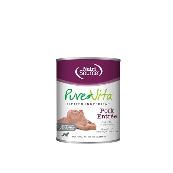 NutriSource Pure Vita entrée de porc pour chiens 348g