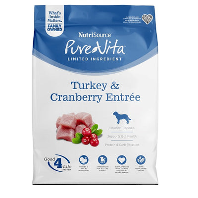 NutriSource Pure Vita Dinde et canneberge pour chiens 12lb - La boite à Penny