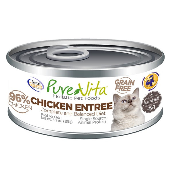 NutriSource Pure Vita entrée de poulet pour chats 156g