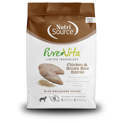 NutriSource Pure Vita Poulet et riz pour chiens 12lb - La boite à Penny