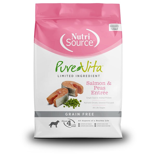 NutriSource Pure Vita au saumon et aux pois pour chiens 25lb