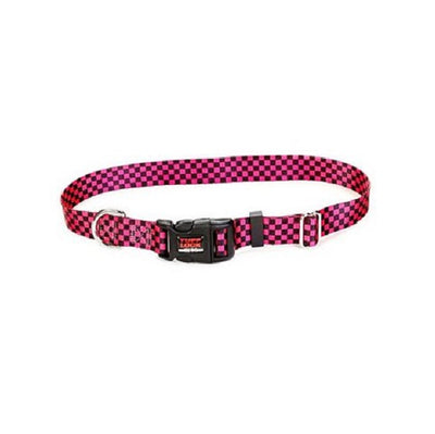 Collier Reflex 1" x 16-25" Carreaux Rouge