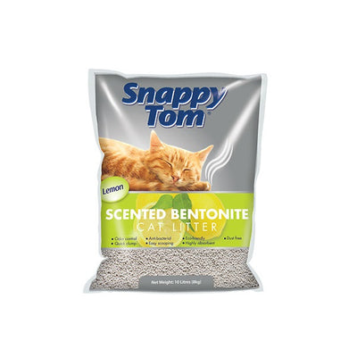 SNAPPY TOM Litière pour chat bentonite au citron 8kg - La boite à Penny