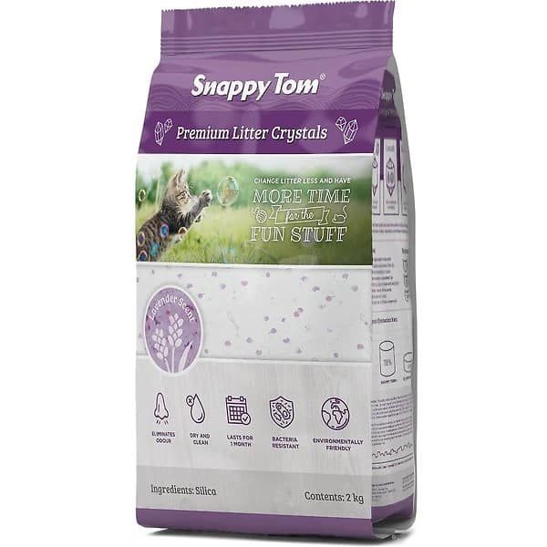 Litière pour chat cristal SNAPPY TOM Lavande 4kg