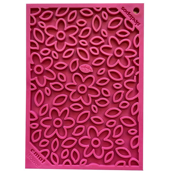 SodaPup Tapis à Lécher Fleurs rose 5x7" - La boite à Penny