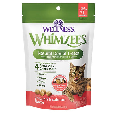 Whimzees gâteries dentaire pour chat poulet et saumon 127,6gr