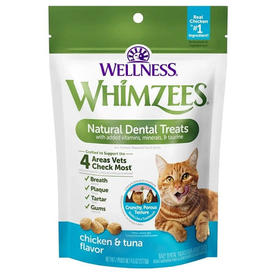 Whimzees gâteries dentaire pour chat poulet et thon 127,6gr