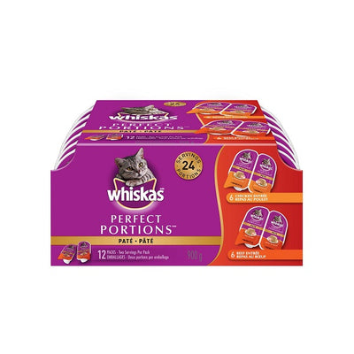 Whiskas Portions Parfaites Multipack boeuf et poulet 12x75g