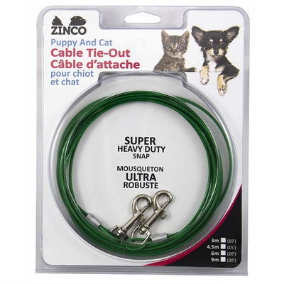 Cable d'attache Zinco 30' pour chiots