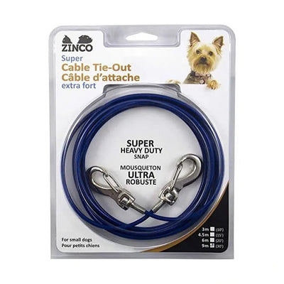 Cable d'attache Zinco 30' pour petit chiens