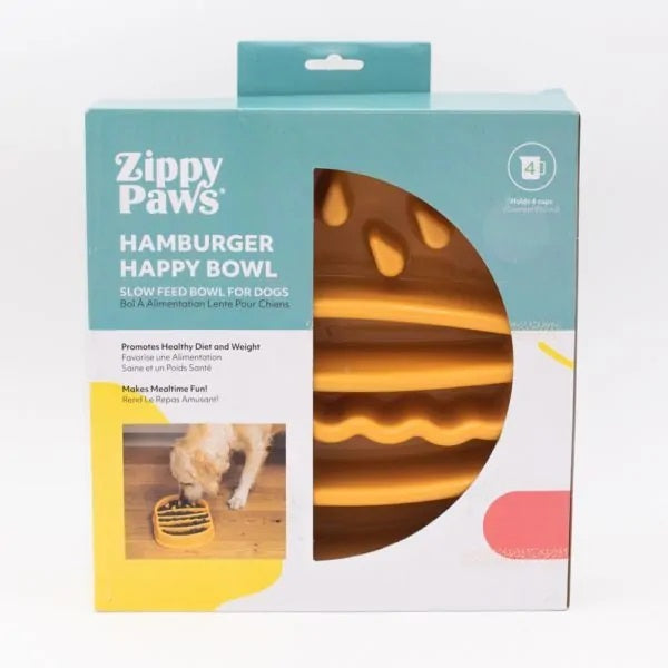 Bol Ralentisseur ZippyPaws forme Hamburger - La boite à Penny