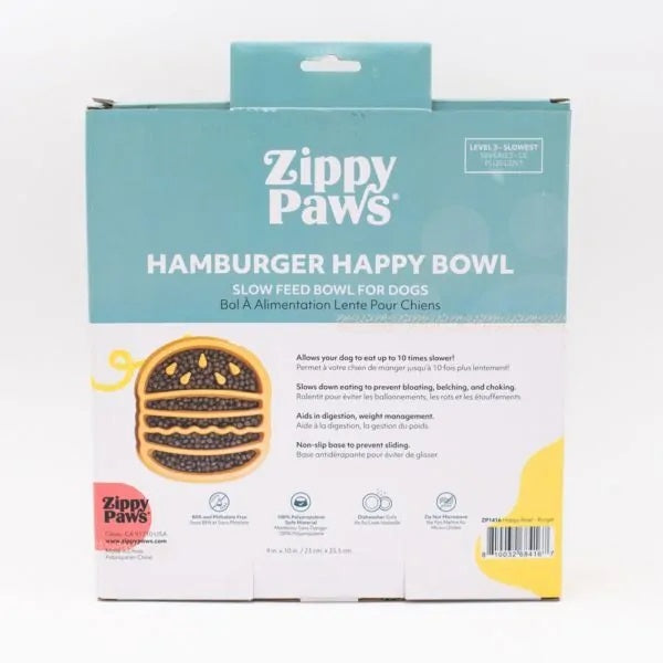 Bol Ralentisseur ZippyPaws forme Hamburger - La boite à Penny