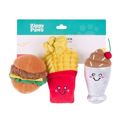 ZippyPaws Miniz Fast Food 3 unités