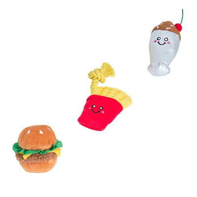 ZippyPaws Miniz Fast Food 3 unités