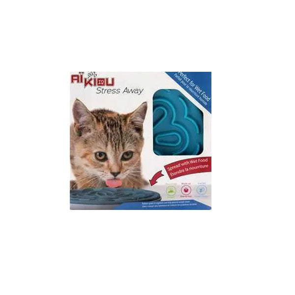 Aikiou plat ralentisseur pour chats bleu Stress Away