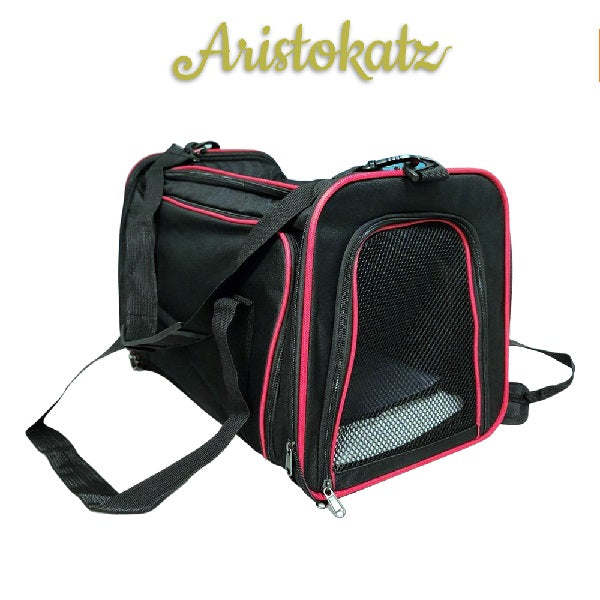 Sac de transport extensible noir et rouge Aristokatz