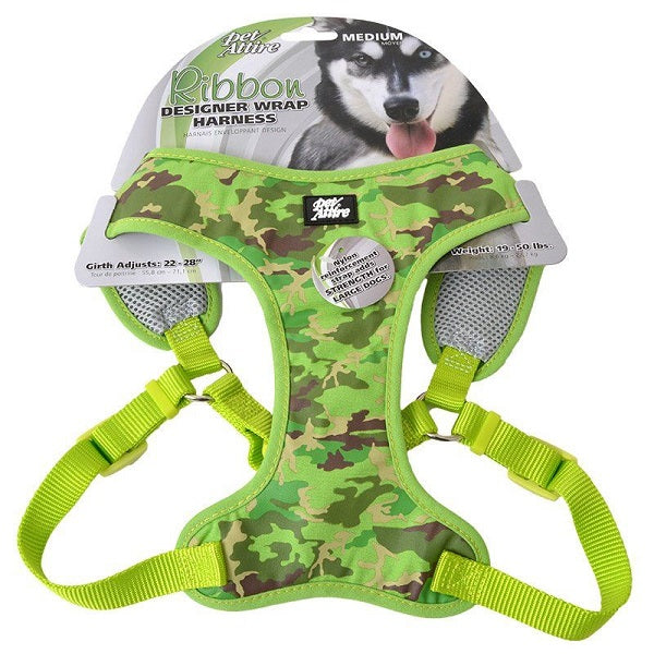 Harnais Coastal Pet Attire Ribbon Carreaux Camouflage Moyen