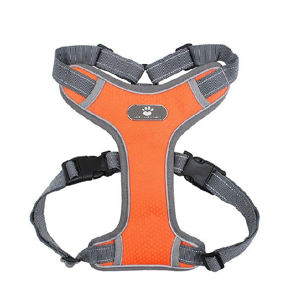 Harnais orange imperméable pour chien large