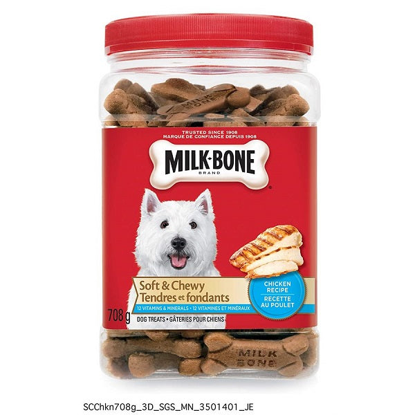 MILKBONE gâteries tendres à saveur de poulet 708g